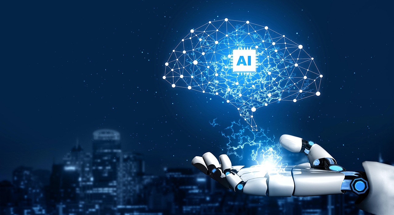 Free ai artificial intelligence sci-fi illustration
