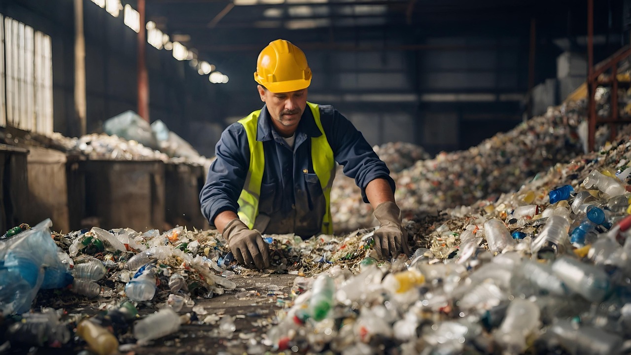 Free ai generated worker garbage illustration