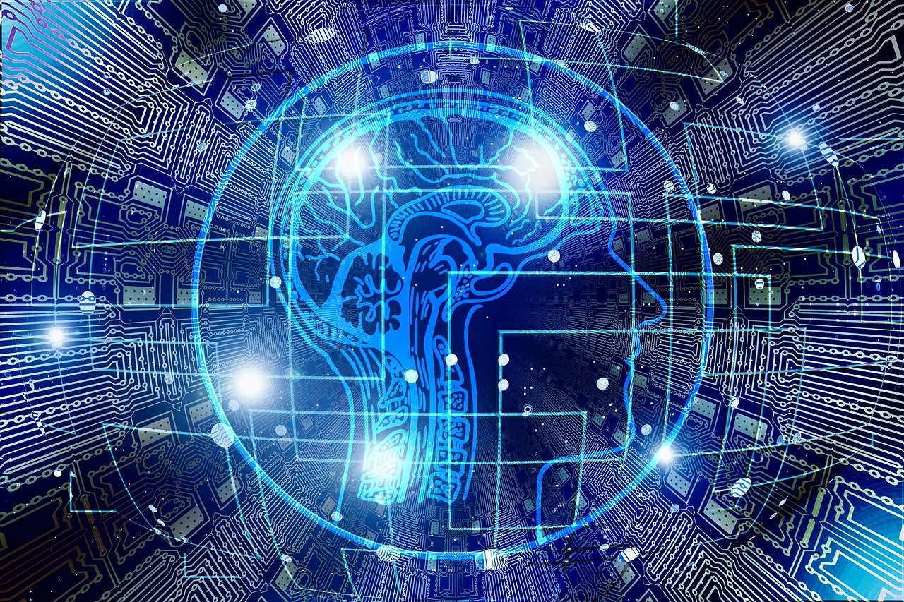 Free artificial intelligence brain think illustration