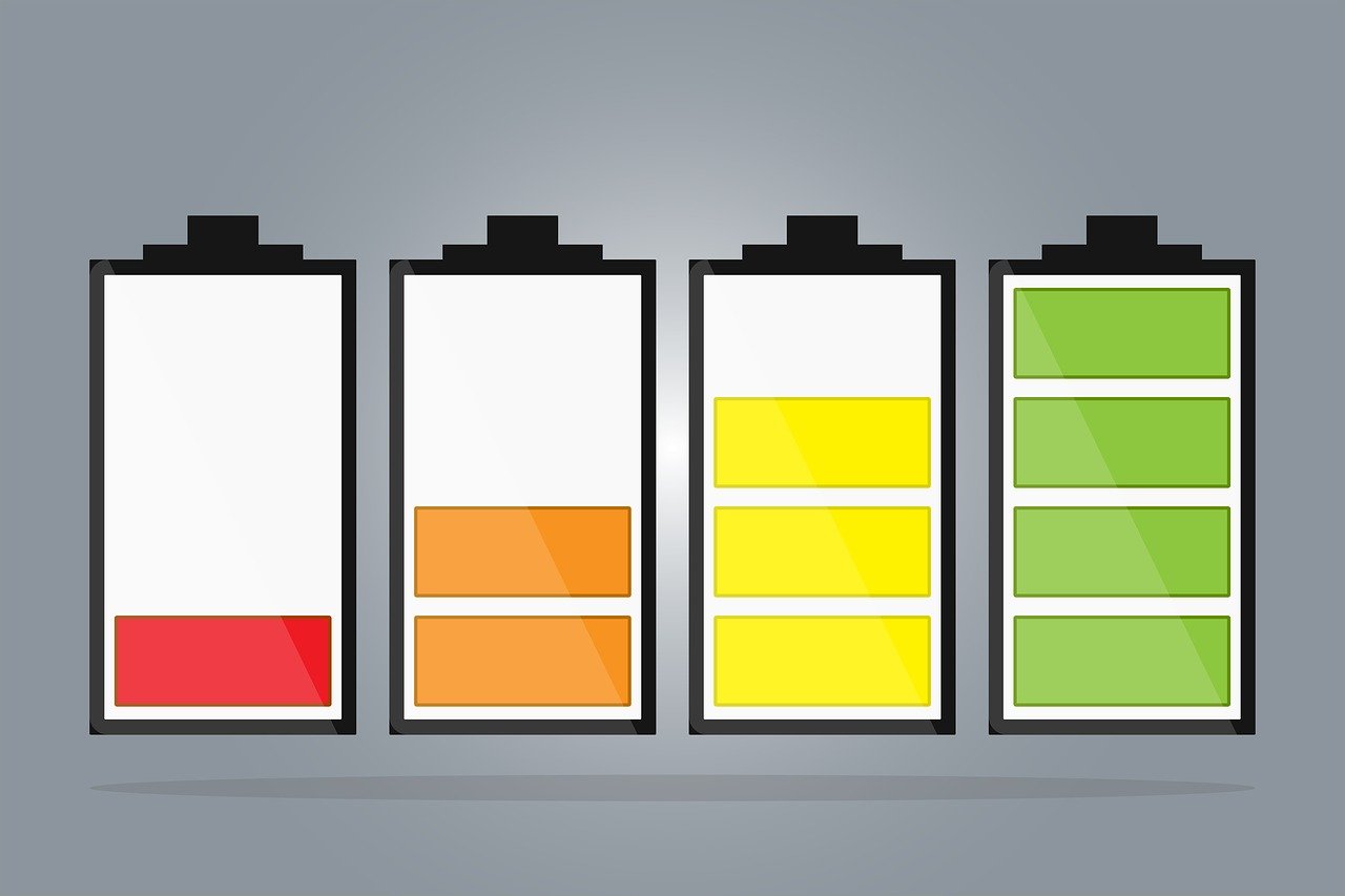 Free battery cells energy illustration