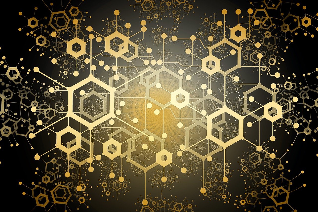Free blockchain data records illustration