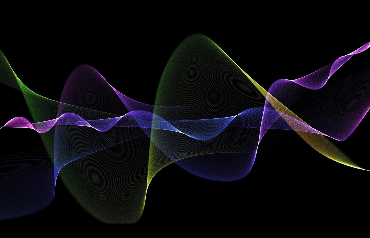 Free colorful waves sound waves waves illustration