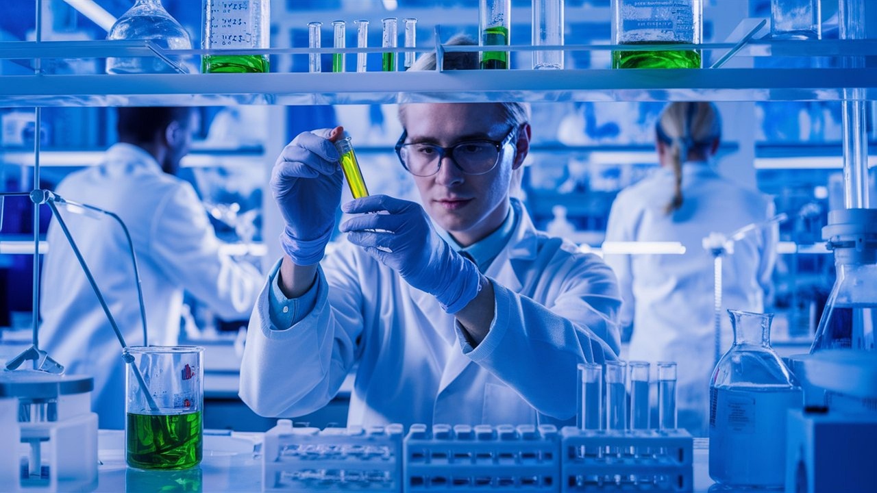 Free hospital laboratory experiment illustration