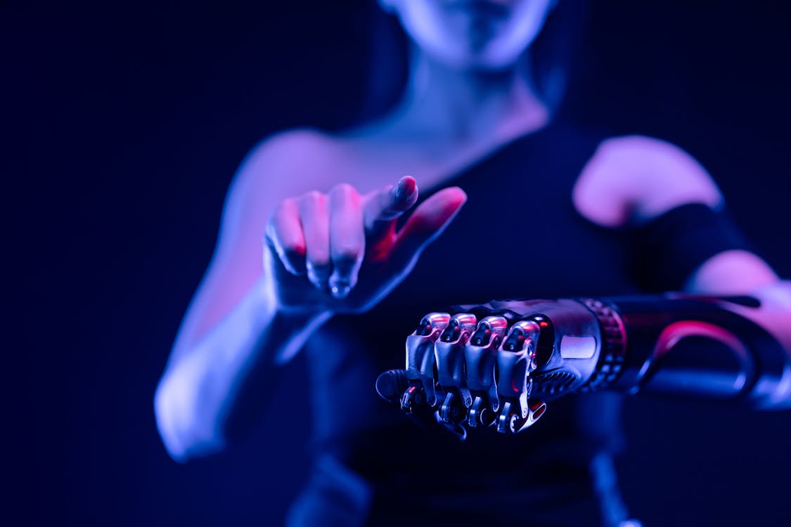 China intensifies humanoid robotics development, posing new challenge to Tesla's lead 1 Free Woman With Bionic Arm Stock Photo