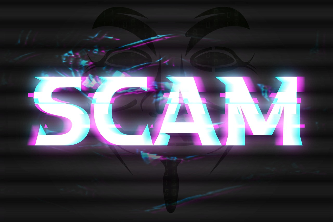 Free scam hacker anonymous illustration