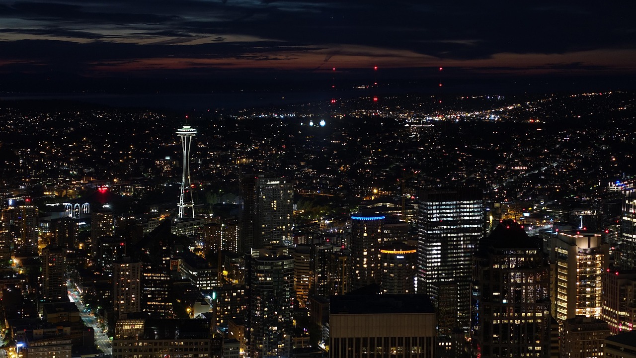 Free Seattle Aerial View photo and picture