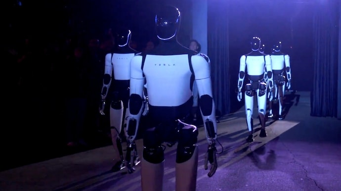 Tesla humanoid Optimus showcased at the We, Robot event