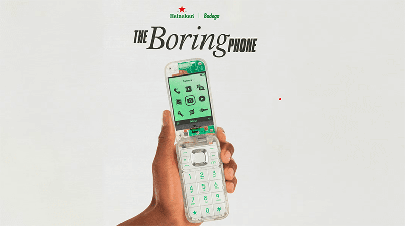 HMD releases "The Boring Phone" in partnership with Heineken and Bodega