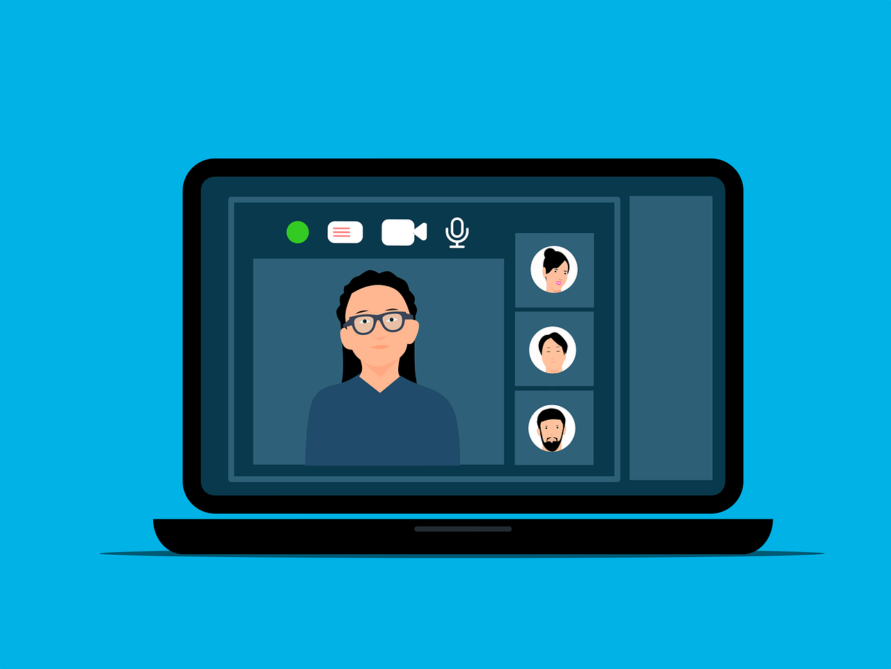 Free podcast meeting virtual vector